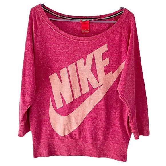 Nike Oversized Pink Sweatshirt 90s Vibes - Picture 1 of 9